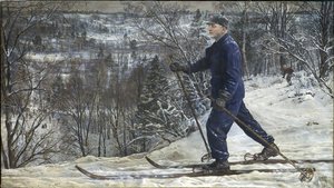 Kliment Voroshilov (1881-1969) esquiando de Isaak Israilevich Brodsky