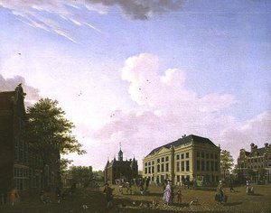 Una Vista en Leidseplein en Ámsterdam, 1778