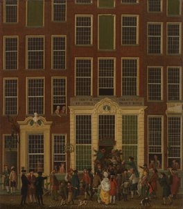 La librería y agencia de lotería de Jan de Groot en la Kalverstraat en Ámsterdam