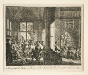 Petición de los Nobles entregada al Gobernador de los Países Bajos, en de Isaak Tirion