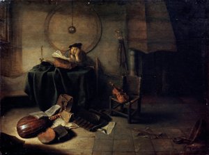 Melancolía II Científico en su estudio de Isaak de Jouderville