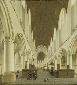 El interior de la iglesia de San Bavón en Haarlem