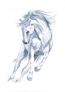 Caballo corriendo abstracto