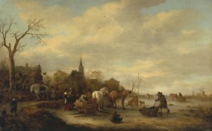 Escena de invierno de Isack van Ostade
