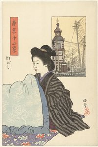 Shinbashi (título en el objeto)
Doce caras de Tokio (título de la serie)
Tokyo junikei (título de la serie en el objeto) de Ishii Hakutei