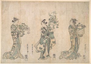 Tres actores de Ishikawa Toyonobu