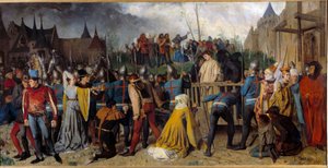 Guerra de los Cien Años: Juana de Arco llevada al carnicero (1412-1431) de Isidore Patrois