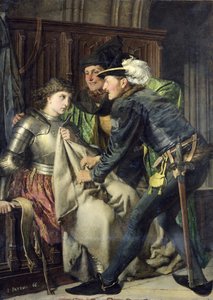 Juana de Arco (1412-31) insultada en prisión, 1866 de Isidore Patrois