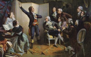 Claude Joseph Rouget de Lisle cantando La Marsellesa de Isidore Pils