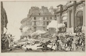 13 Vendémiaire. La represión de la revuelta realista por Napoleón Bonaparte en París de Isidore Stanislas Helman