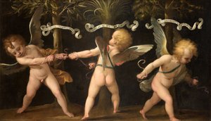 Alegoría con querubines alados, c. 1635 de Isidoro Bianchi
