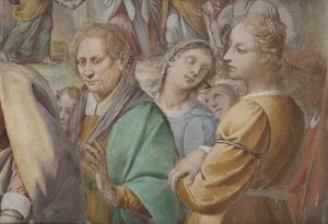(detalle) del Matrimonio de la Virgen María de Isidoro Bianchi
