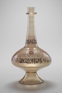 Botella, encargada por Dawud, Sultán Rasulid de Yemen, Dinastía Mameluca, 1296-1321