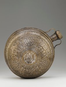 Cantimplora, de Siria o norte de Irak, periodo Ayyubid, mediados del siglo XIII
