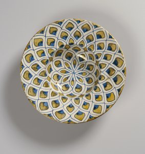 Plato decorado, morisco (faenza) de Islamic School