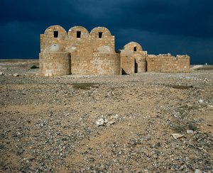Vista de Qasr Amra, castillos del desierto (711-715)