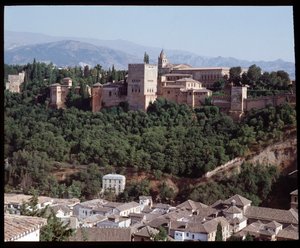Vista de la fortaleza y palacio de la Alhambra