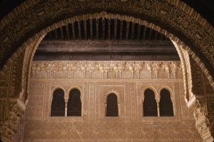 Vista del palacio desde el patio de Mexuar de Islamic School