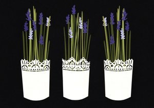 Macetas de lavanda, 2014 (papel) de Isobel Barber