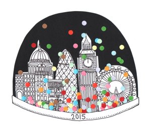 Año nuevo 2015, 2014 (papel y bolígrafo)