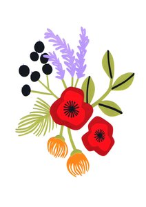Amapolas, 2015 (papel cortado)