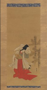 Cortesana-Bailarina Shirabyoshi para el Año Nuevo de Isoda Koryusai