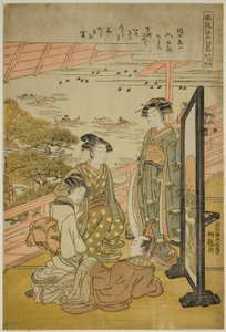 Brillo Vespertino en Matsusaki, de la serie "Ocho Vistas de Moda de Edo"