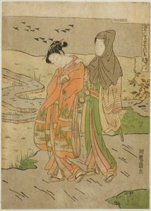Gansos Descendiendo en el Río Sumida, de la serie "Ocho Vistas de Prosperidad en el Pueblo del Este"