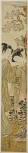 Amantes bajo un cerezo de Isoda Koryusai