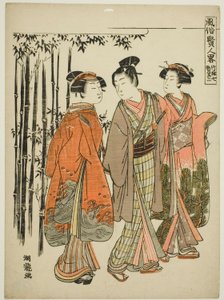 Siete sabios del bosque de bambú - No. 2 (Chikurin shichiken sono ni), de la serie "Versiones populares de sabios (Fuzoku kenjin ryaku)" de Isoda Koryusai