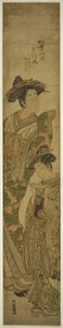 La Cortesana Matsukaze del Matsubaya y su Asistente de Isoda Koryusai