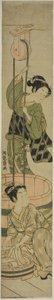 Mujeres lavando ropa en el pozo de Isoda Koryusai