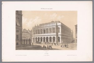 Vista de la Ópera de Lyon Lyon. Le Grand Theatre (título sobre objeto) Francia contemporánea (título de la serie) La France de nos jours (título de serie sobre objeto) de Isodore Laurent Deroy