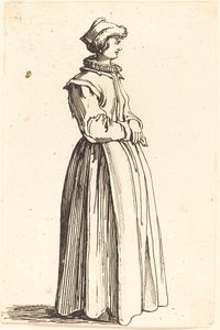 Joven Mujer, de Perfil, Mirando a la Derecha de Israel Henriet after Jacques Callot