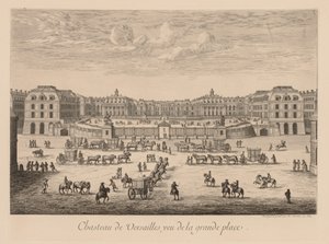 Vista del Palacio de Versalles, desde la plaza principal