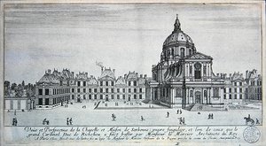 Vista de la Capilla y Maison de Sorbonne de Israel the Younger Silvestre