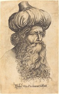 Cabeza de un Hombre Anciano de Israhel van Meckenem