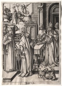 El Sumo Sacerdote Rechazando la Ofrenda de Joaquín de Israhel van Meckenem