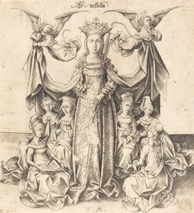Santa Úrsula y sus doncellas, c. 1475-1480 de Israhel van Meckenem