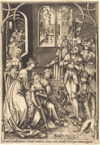 La muerte de Lucrecia, c. 1500-1503 de Israhel van Meckenem