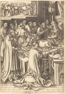 La muerte de la Virgen, c. 1490-1500 de Israhel van Meckenem
