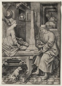 El organista y su esposa de Israhel van Meckenem
