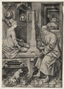 El organista y su esposa de Israhel van Meckenem