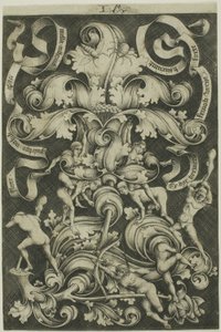 Adorno con flor y ocho silvestres de Israhel van Meckenem the younger