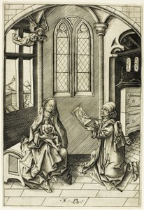 San Lucas retratando a la Virgen de Israhel van Meckenem the younger