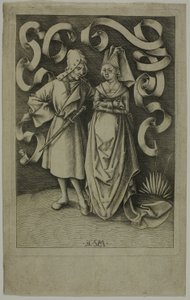 La pareja mal avenida de Israhel van Meckenem the younger
