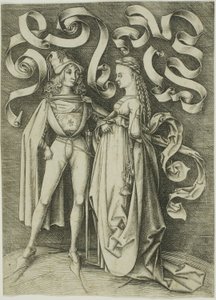 El caballero y la dama de Israhel van Meckenem the younger
