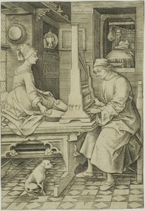 El organista y su mujer de Israhel van Meckenem the younger