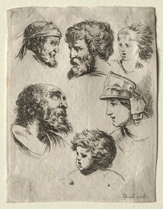 Libro para Aprender a Dibujar: Seis Cabezas Retrato de Israël Henriet