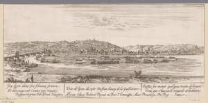 Vista de Lyon con el suburbio de Guillotière Veue de Lyon du coste Du fauxbourg de la Guillotiere (título sobre el objeto)